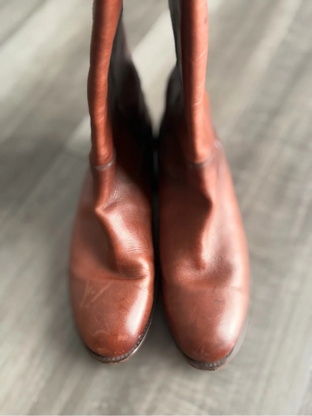 Frye Womens Sz 10 Melissa Button 2 Leather Knee High Pull-On Riding Boots Cognac